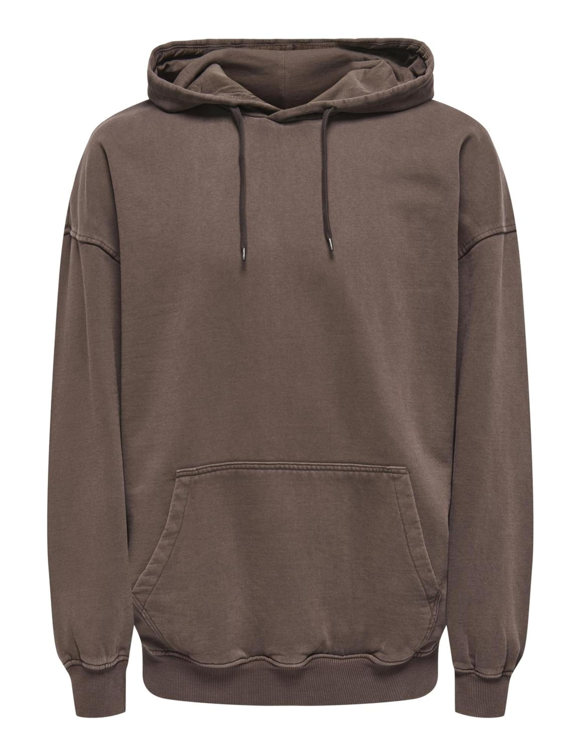 Only & Sons Creative Felpa Uomo Cappuccio Nera Washed
