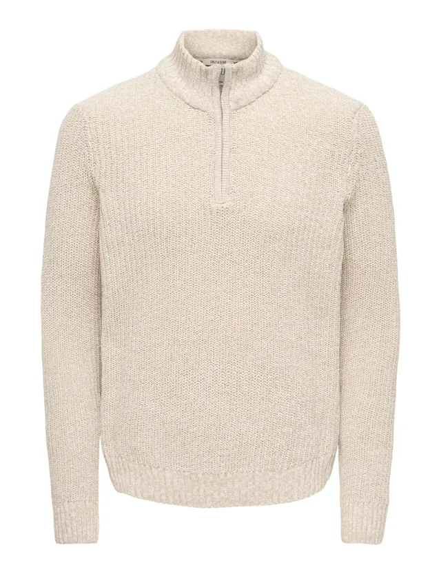 ONLY & SONS Onjoin pullover uomo argento manica lunga