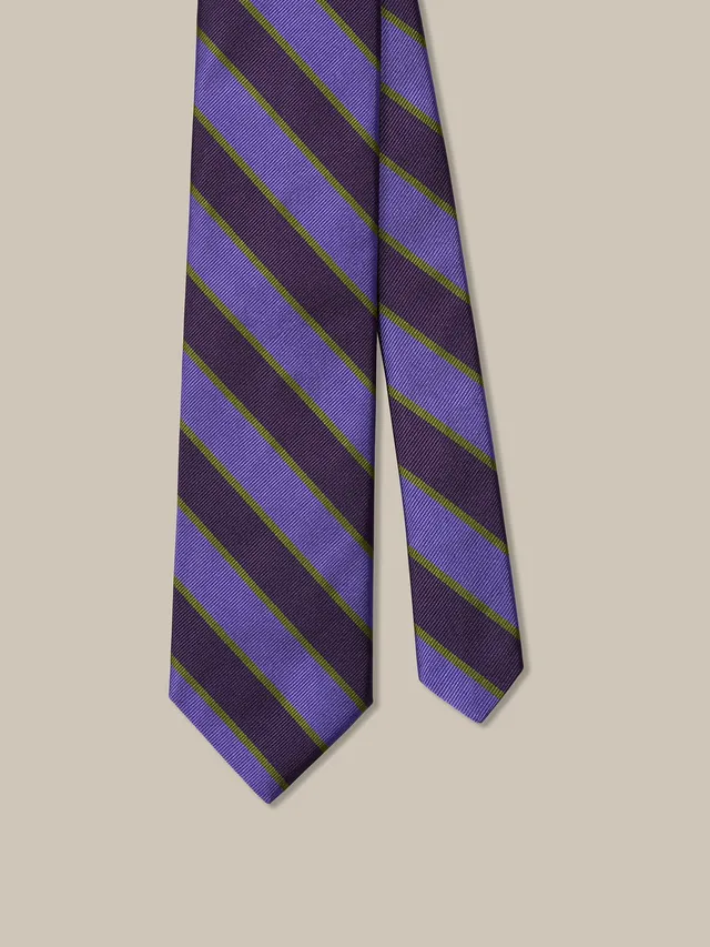 Robert Talbott Cricket cravatta seta viola multi