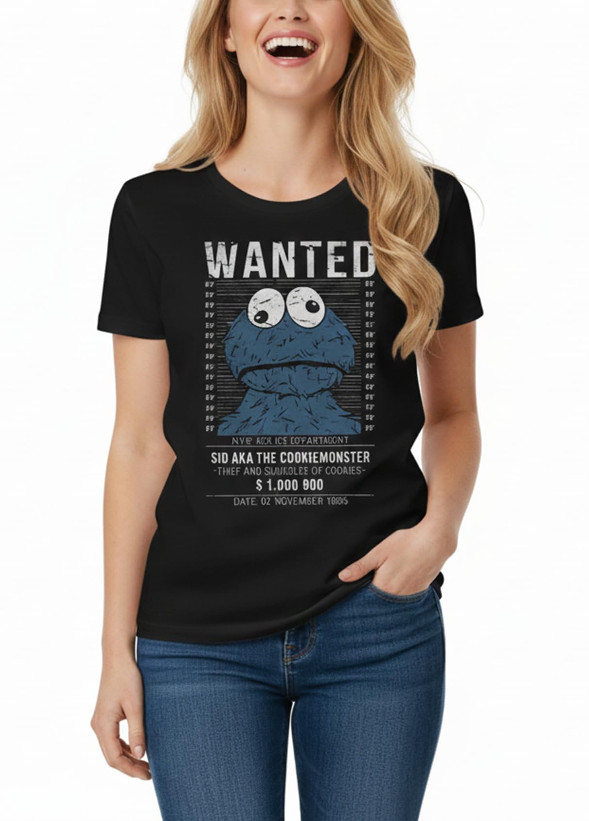 MAKAYA Wanted T-Shirt Donna M 100% Cotone Ring Spun