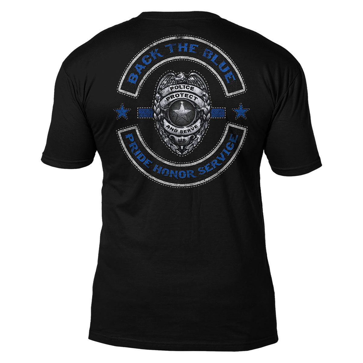 7.62 Design Back The Blue t-shirt nera cotone taglia L