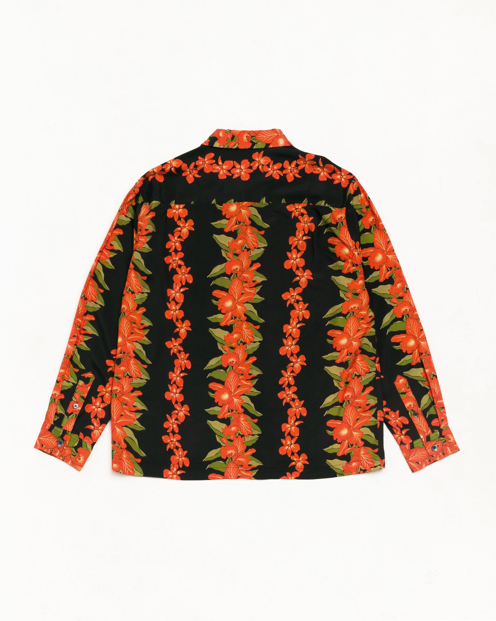 Stussy Hawaiian Floral camicia nera viscosa floreale