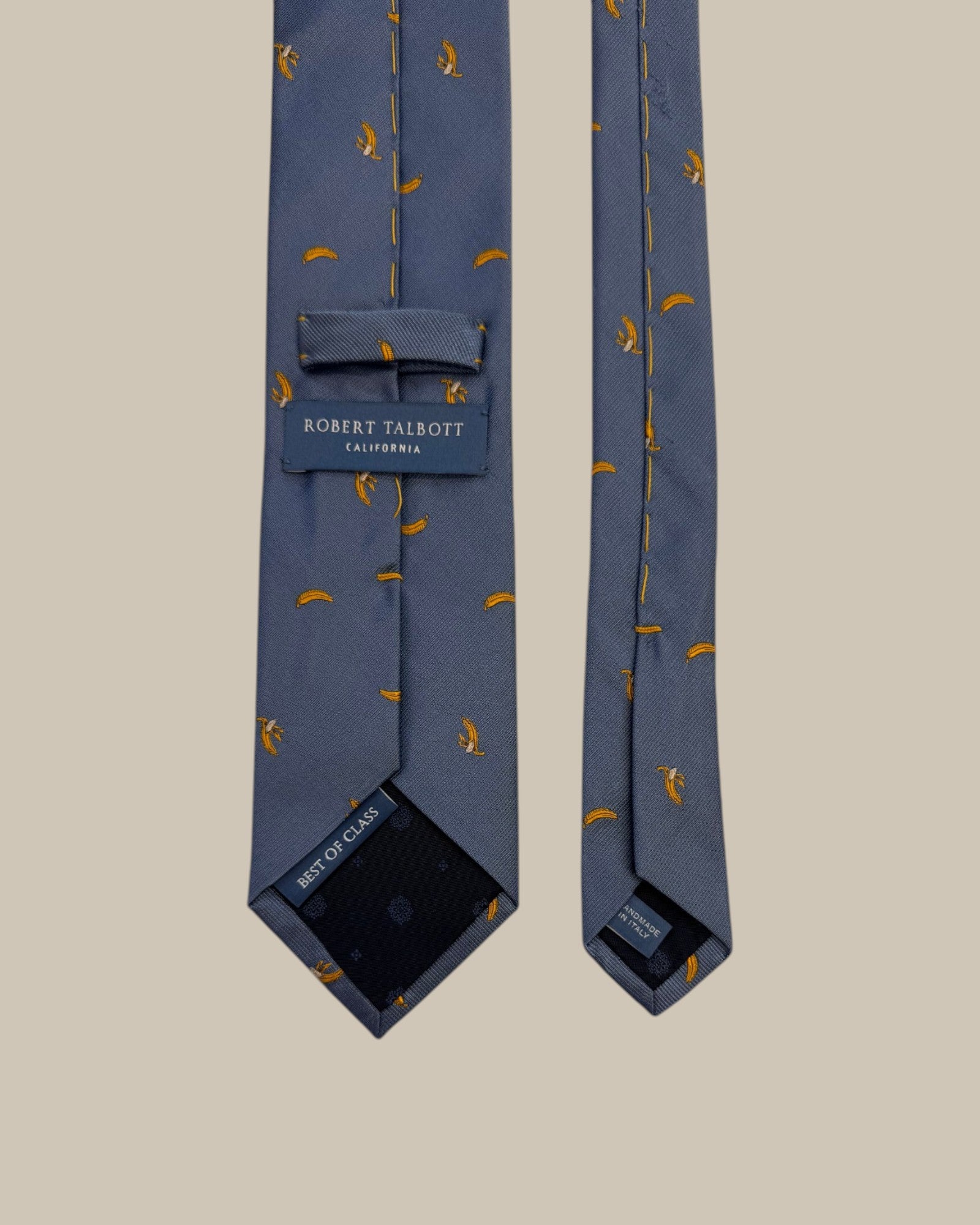 Robert Talbott Neckties Robert Banana cravatta blu seta Italia