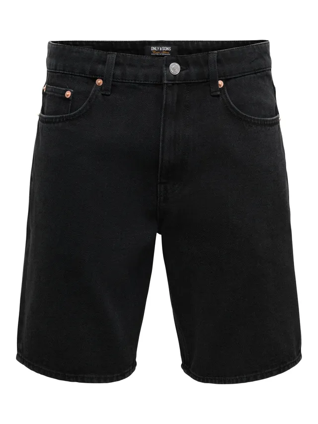 Only & Sons Onsedge Pim Box DNM Pantaloncini Uomo XS Nero Wash