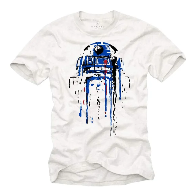 MAKAYA Vintage Gamer T-Shirt Uomo Cotone XL Bianca Nerd