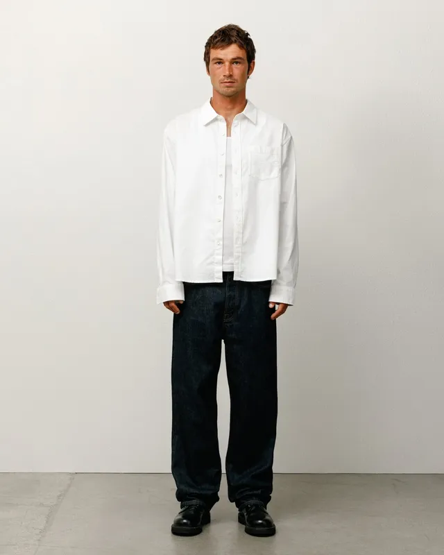Stussy Oxford Shirt camicia bianca cotone oxford