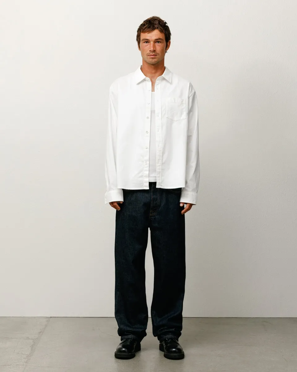 Stussy Oxford Shirt camicia bianca cotone oxford