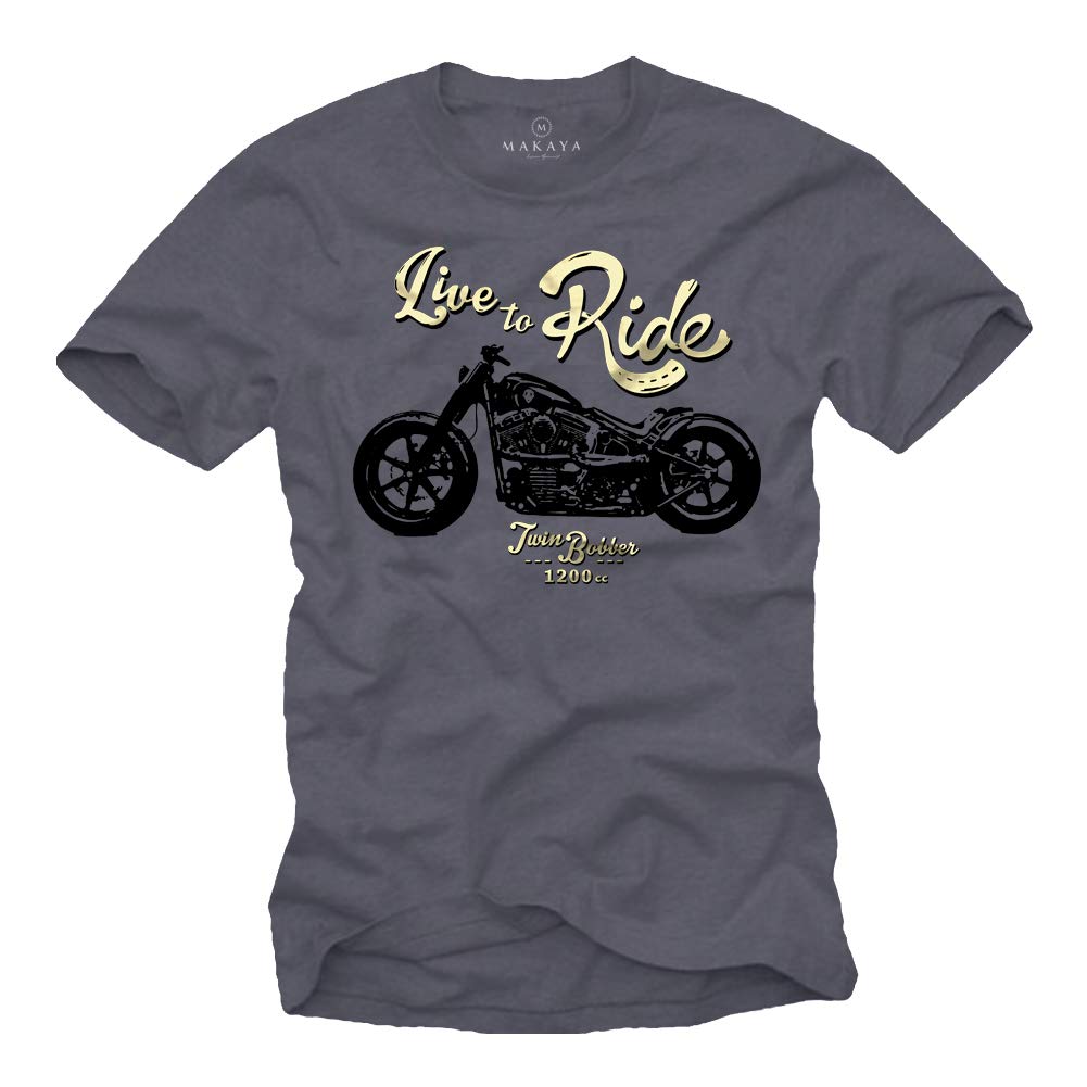 MAKAYA Live TO Ride T-Shirt Uomo Taglia L Cotone