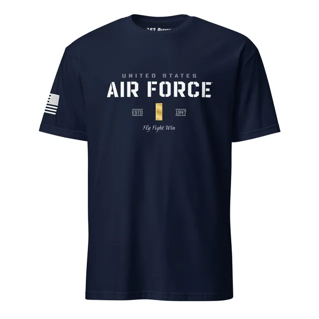 7.62 Design USAF Second Lieutenant T-Shirt Cotone Blu Navy