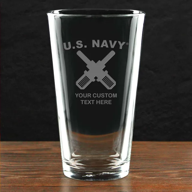 7.62 Design Navy Rate bicchiere pinta 473 ml inciso