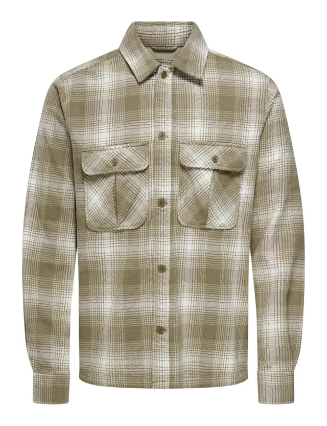 Only & Sons Onscedric Life Check Camicia Uomo Fallen Rock a Quadri