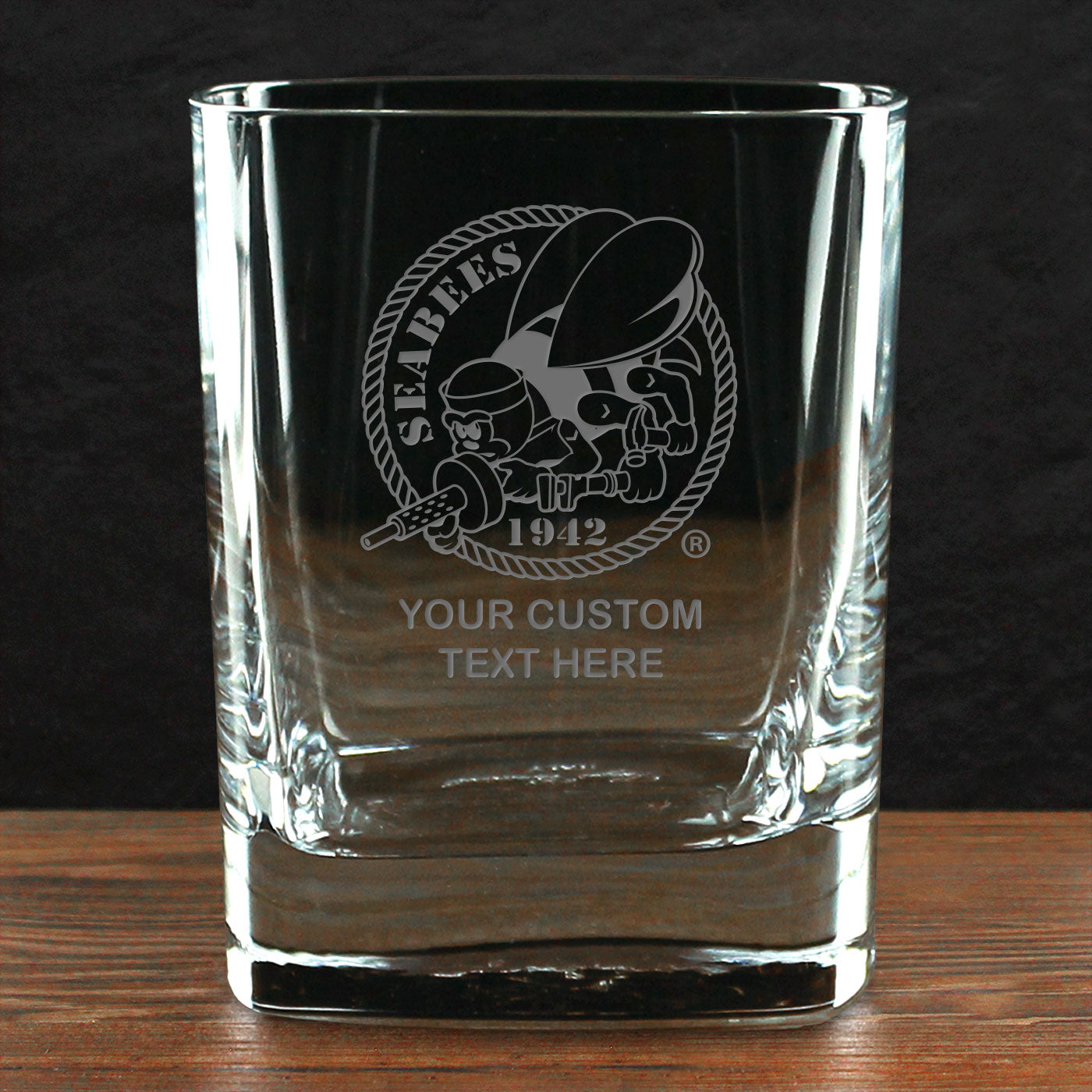 7.62 US Navy bicchiere whiskey 335ml Eagle personalizzato