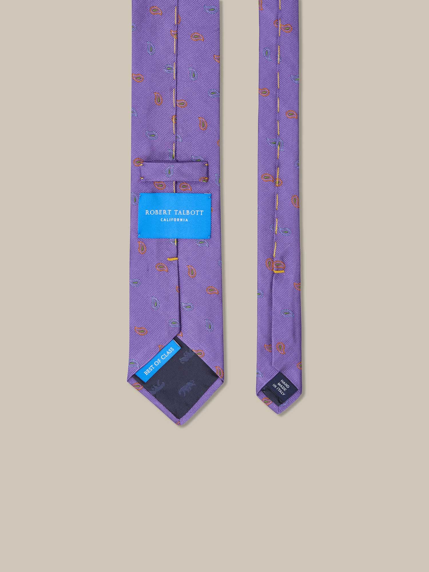 Robert Talbott Robert Pine Neat Best of Class cravatta seta viola