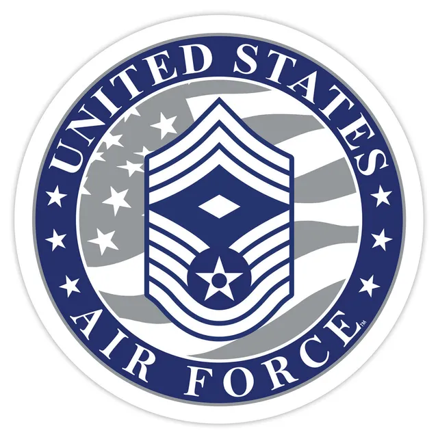 7.62 Design US Air Force E-9 decal vinile tonda 3.5"