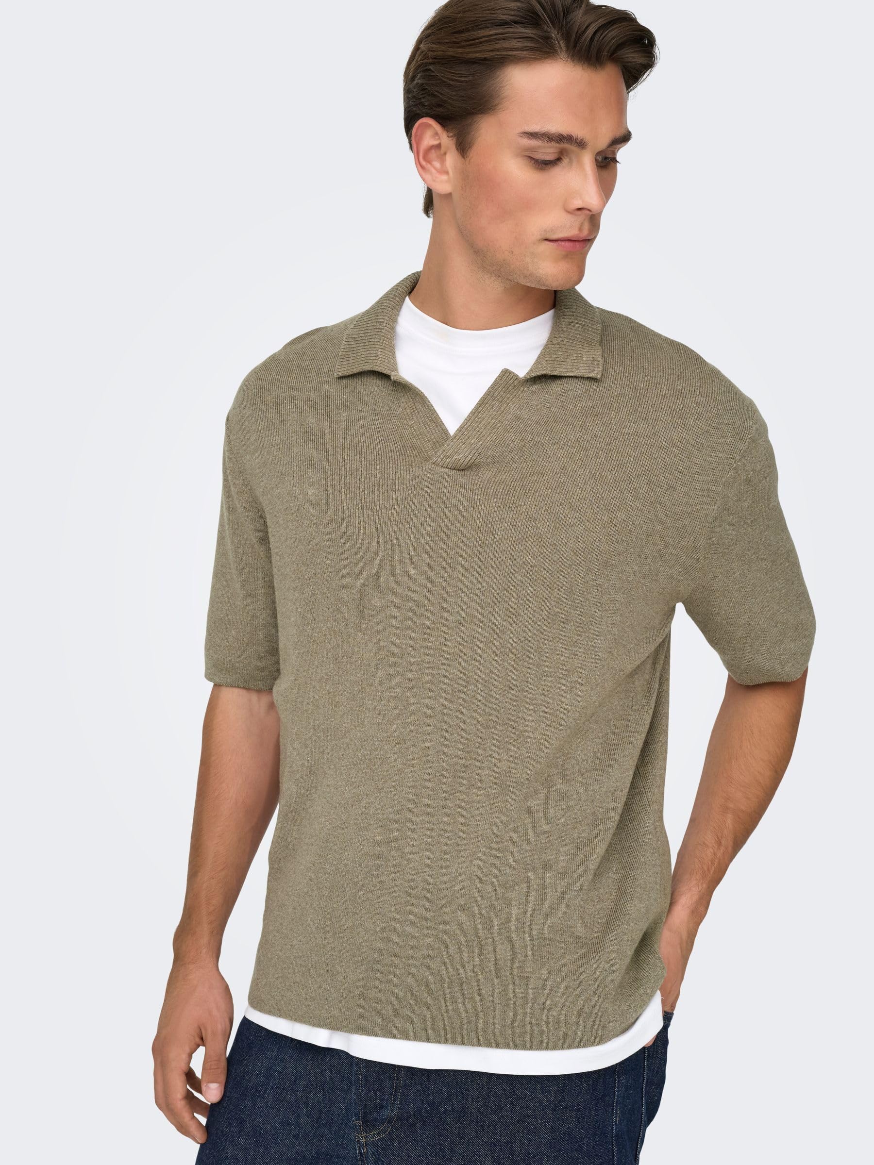 ONLY & SONS Onstravis maglia knit uomo manica corta