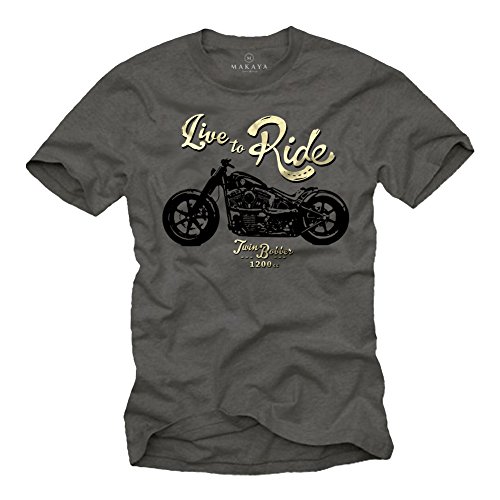 MAKAYA Live TO Ride T-Shirt Uomo Taglia L Cotone