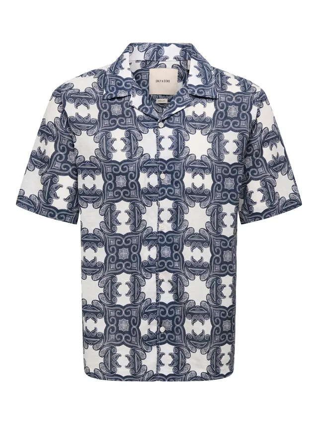 ONLY & SONS Onscaiden Lino Camicia Uomo Verde M