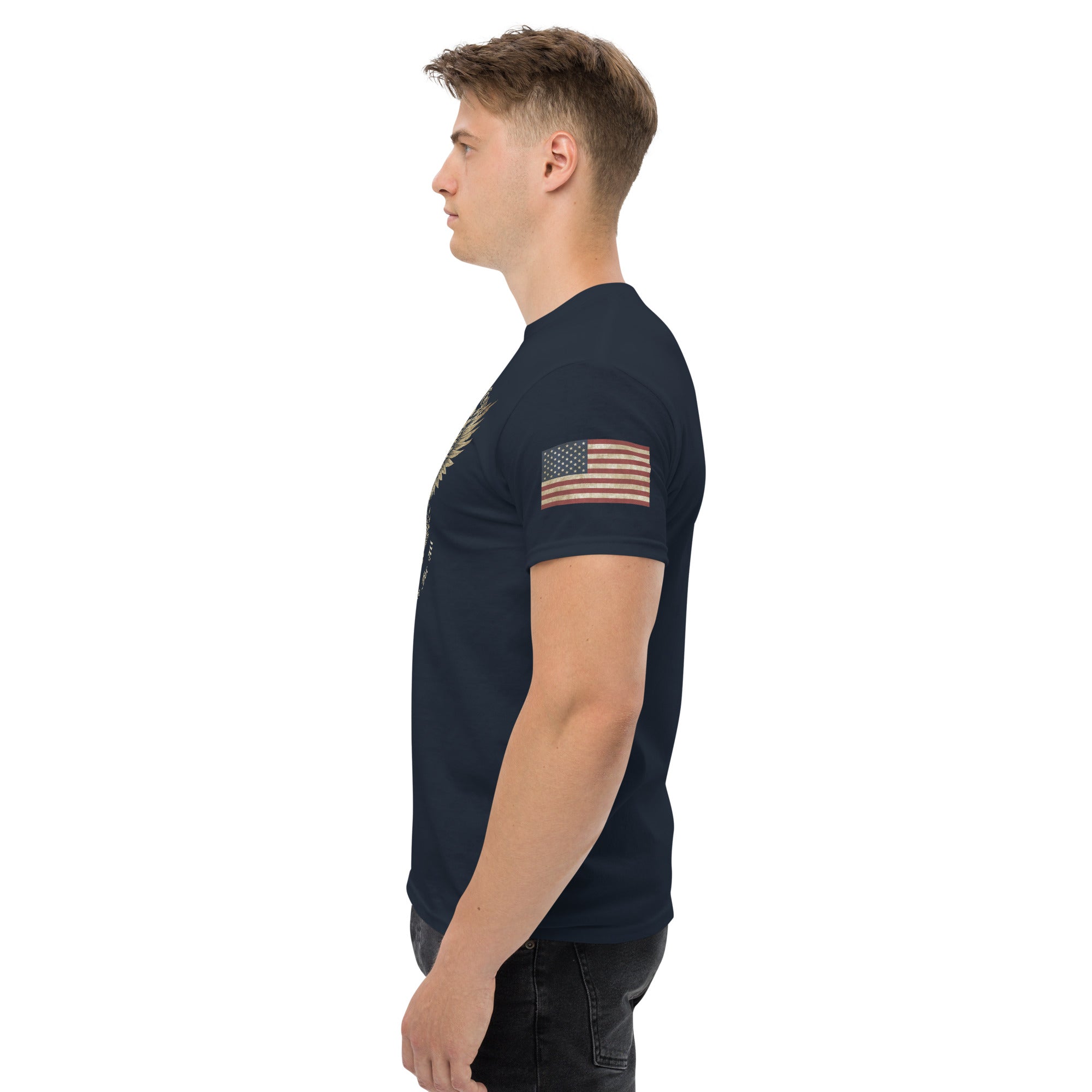 7.62 Design One Nation Maglietta Cotone Nera Aquila USA