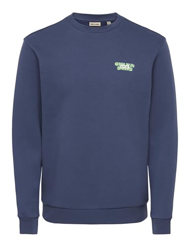 Only & Sons Onsceres Reg LS Crew Neck felpa uomo grigio girocollo