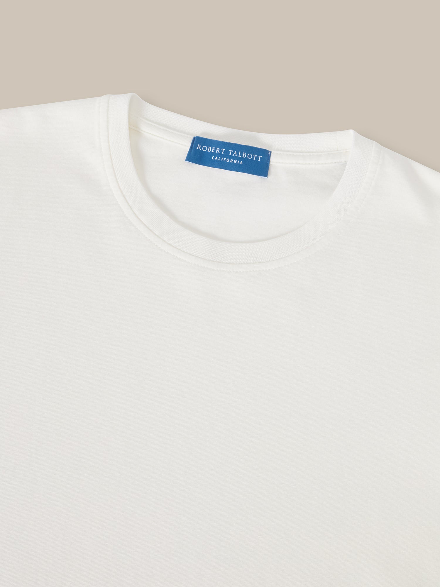 Robert Talbott Dean Tee T-Shirt Cotone Bianco Classic White