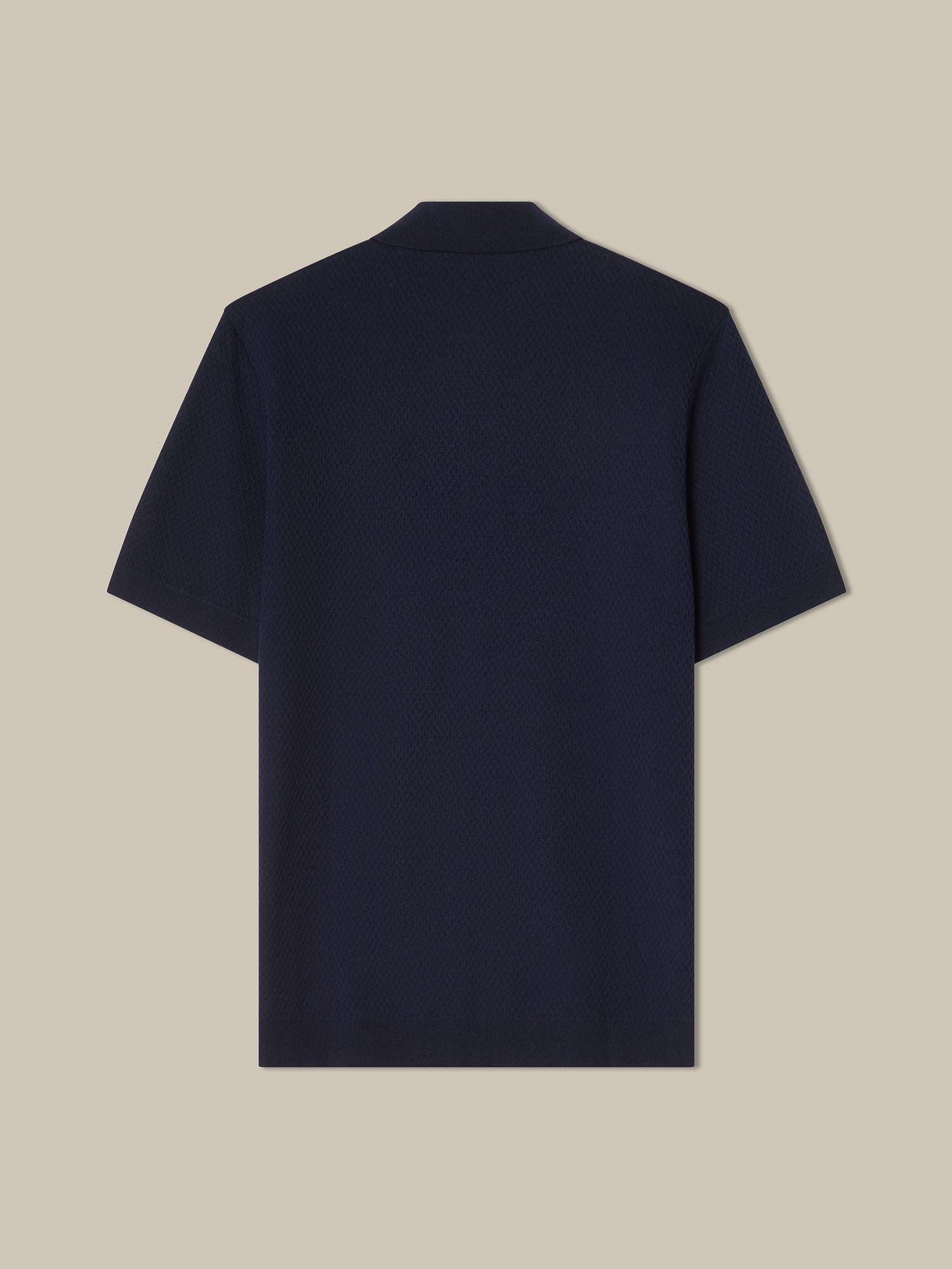 Robert Talbott Weston polo zip uomo blu navy cotone