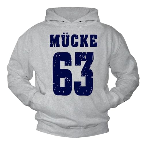 MAKAYA Mücke 63 Felpa Uomo Cappuccio Cotone S Football