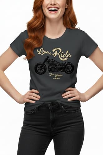 Makaya Live To Ride T-Shirt Donna S Cotone Serigrafia