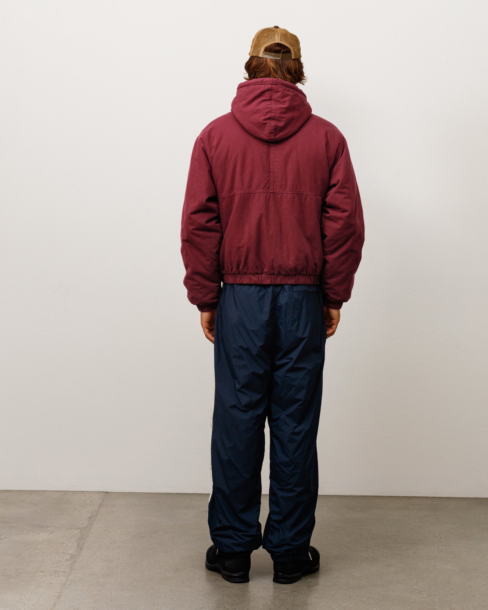 Stussy Ripstop Work Jacket giacca bordeaux imbottita