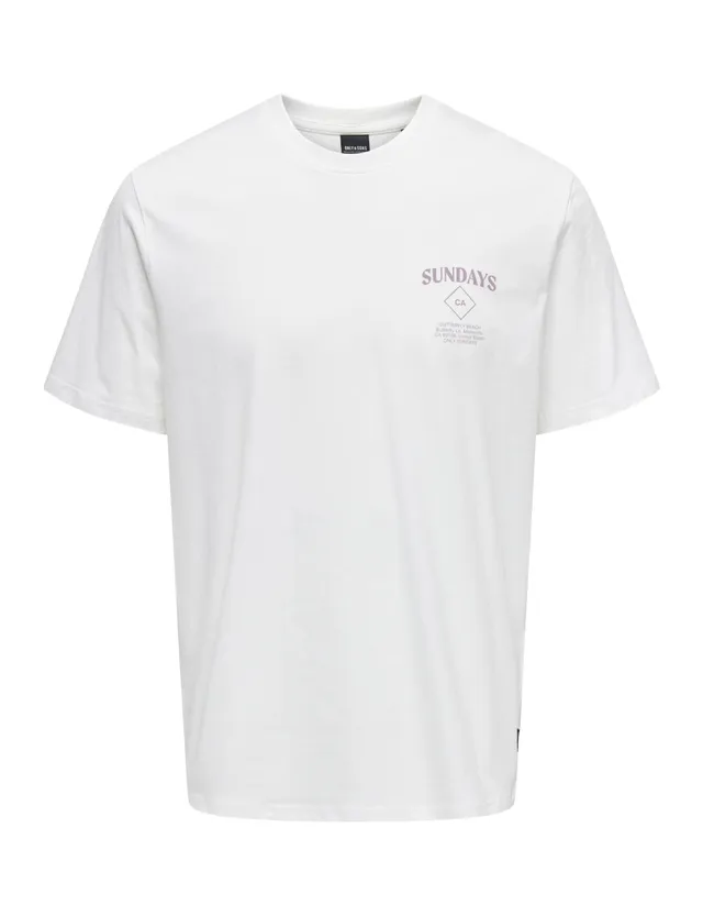 Only & Sons Onskye T-shirt Uomo Cloud Dancer Deriva M