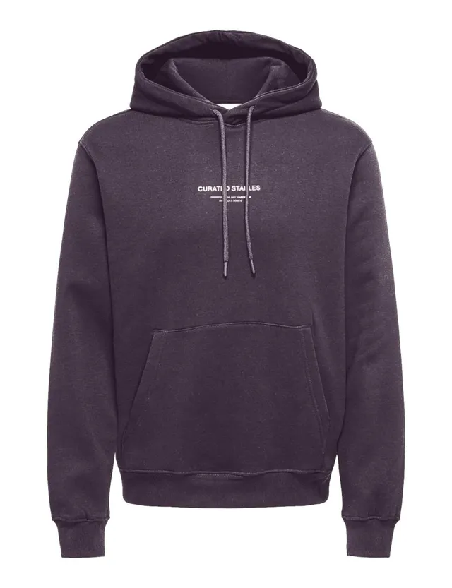 Only & Sons Onscurated Reg Hoodie felpa uomo pacciamatura