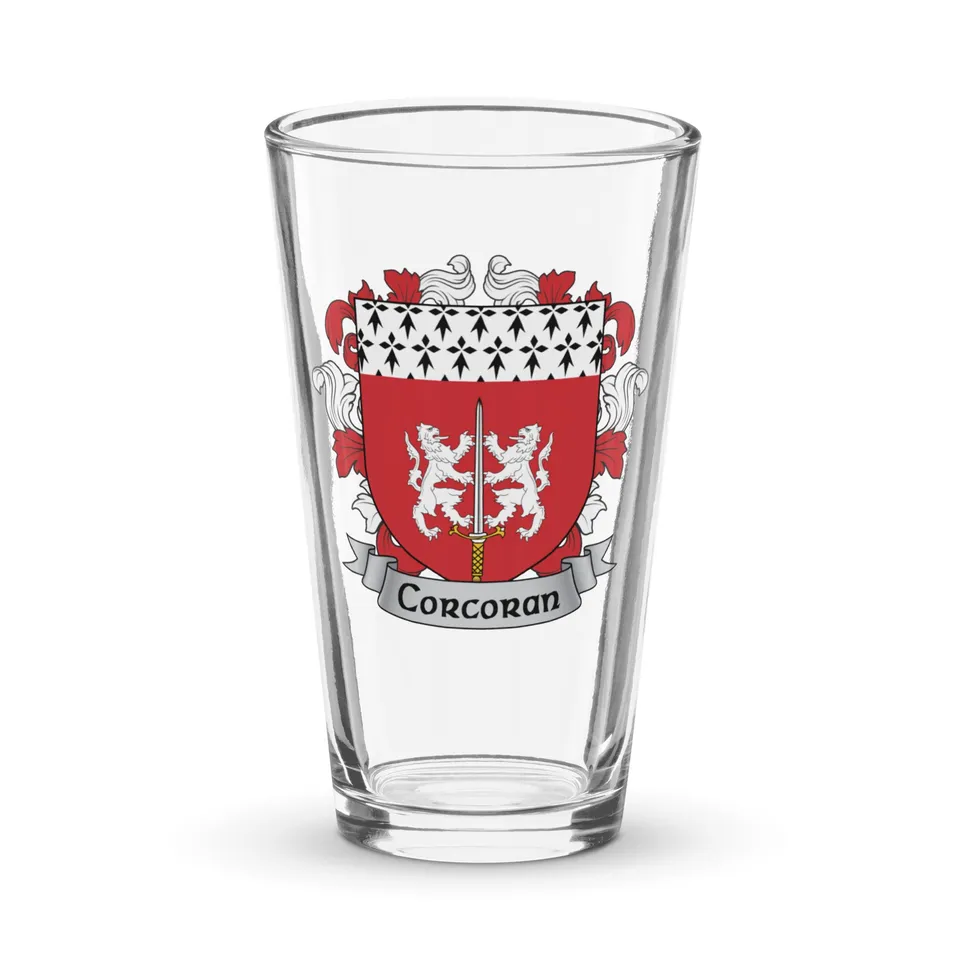 7.62 Design Corcoran bicchiere pinta 16oz stemma irlandese