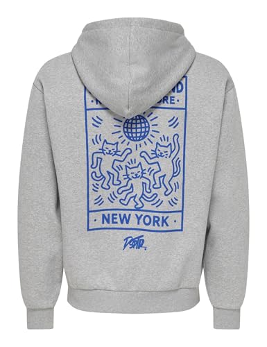 Only & Sons Onsceres felpa cappuccio uomo XL grigia