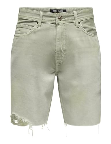 Only & Sons Onsedge Pantaloncini Uomo M Verde Denim