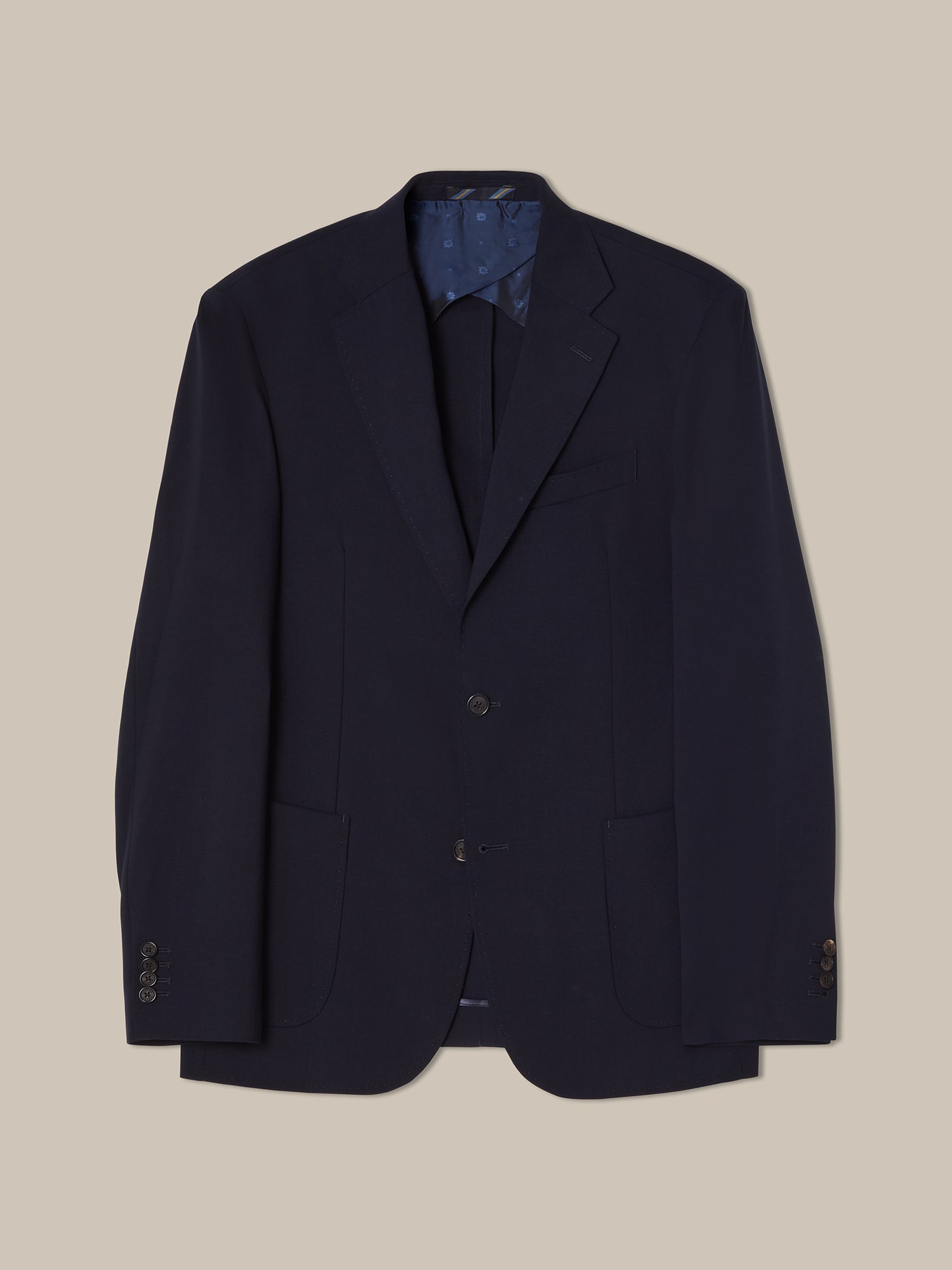 Robert Talbott Stewart Blazer Lana Tech Navy Monopetto