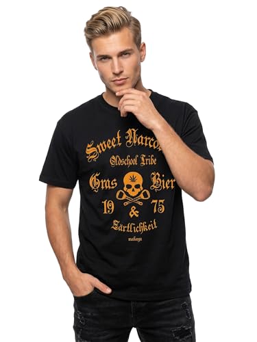 MAKAYA Sweet Narcotics T-Shirt Uomo Nera XL Cotone