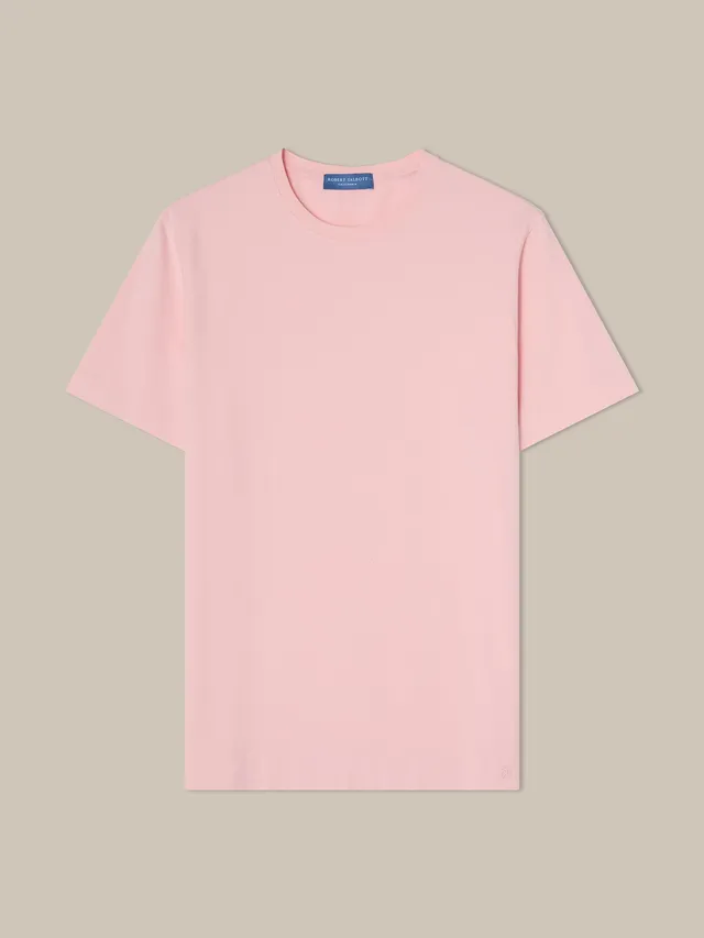 Robert Talbott T-Shirts Dean t-shirt cotone rosa stretch
