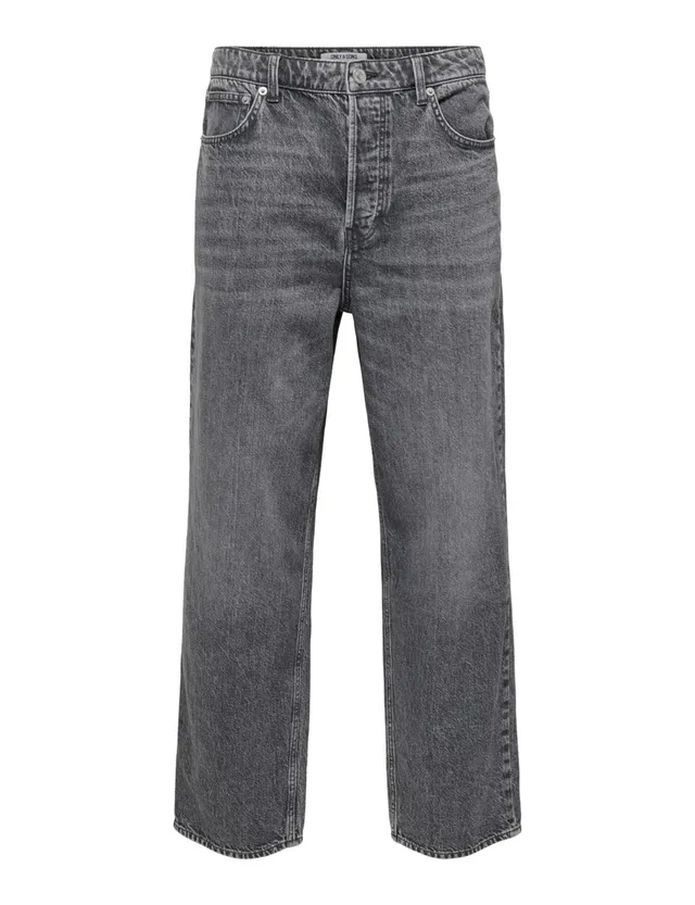 Only & Sons Onsfive Baggy Box Jeans uomo grigio 33W 32L