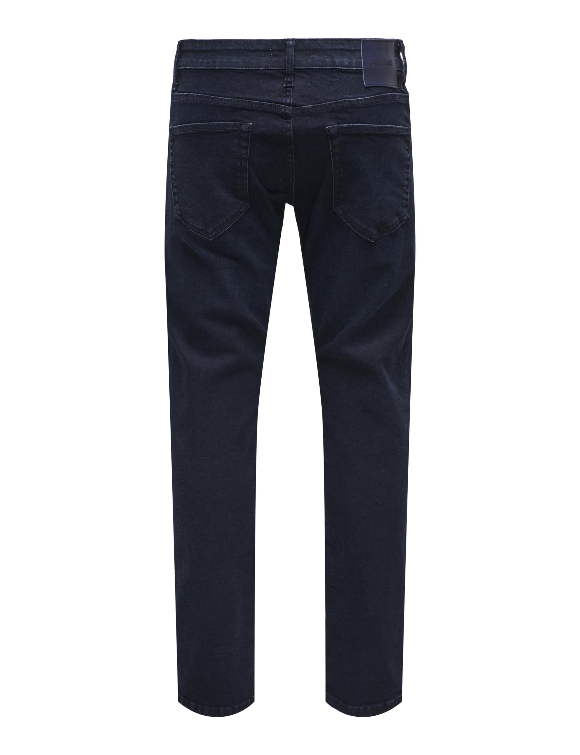 Only & Sons Jeans Uomo Denim Blu Nero 32W/32L