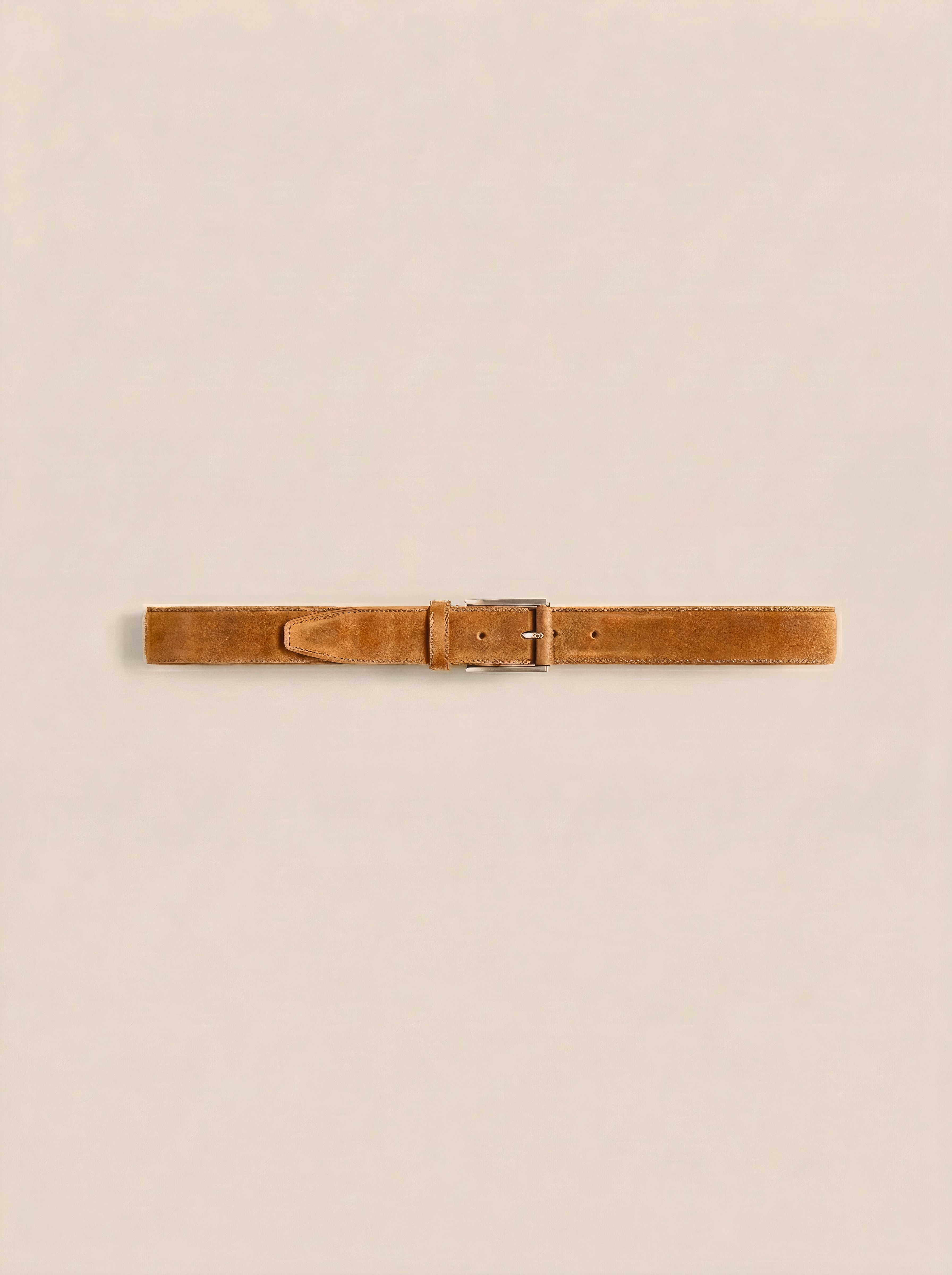 Robert Talbott Suede Lewis cintura camoscio tan 36