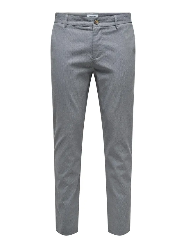 Only & Sons Onsmark Pete Slim Pantaloni Chino 32W/32L Grey