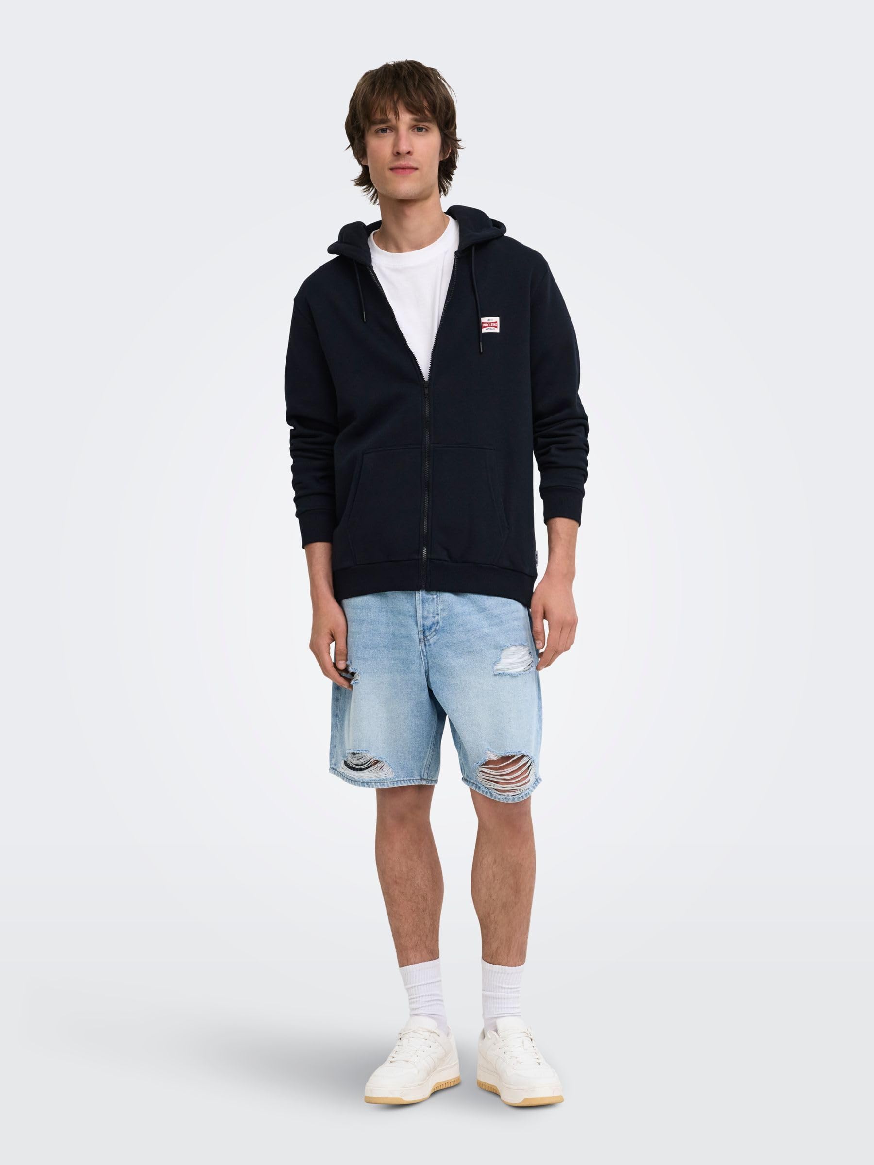 ONLY & SONS Onsfade Shorts Uomo XL Denim Chiaro Loose