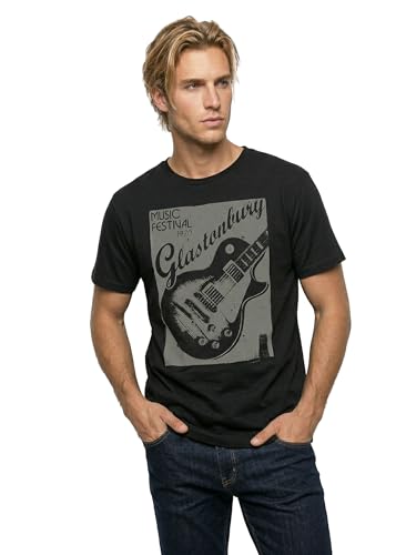 MAKAYA Glastonbury T-Shirt Uomo M 100% Cotone Rock