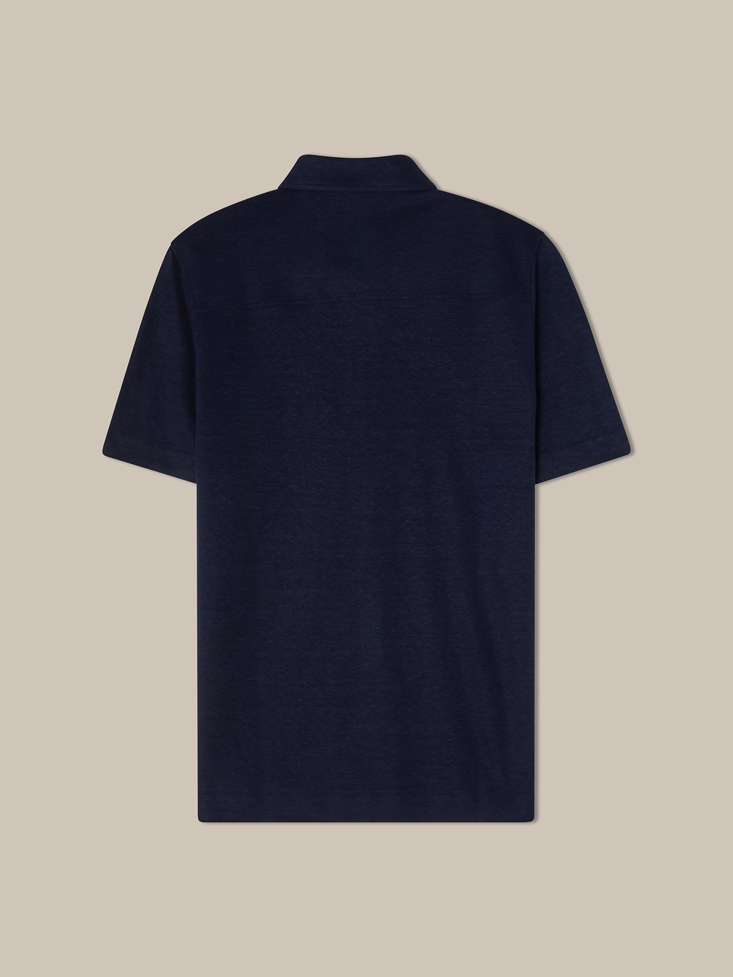 Robert Talbott Taylor Polo Lino Navy Jacquard