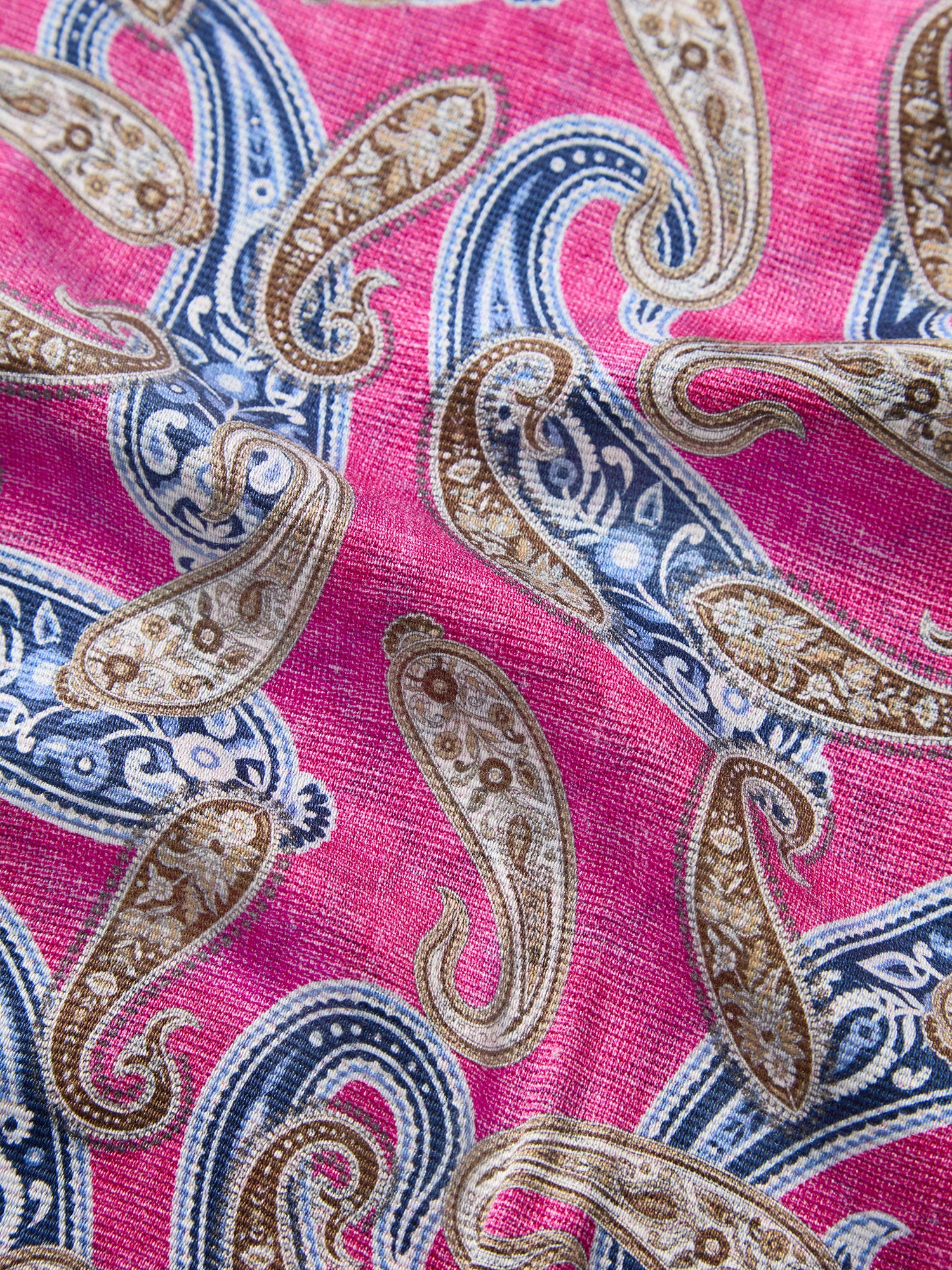 Robert Talbott Collins Paisley Pochette Fuchsia Multi seta