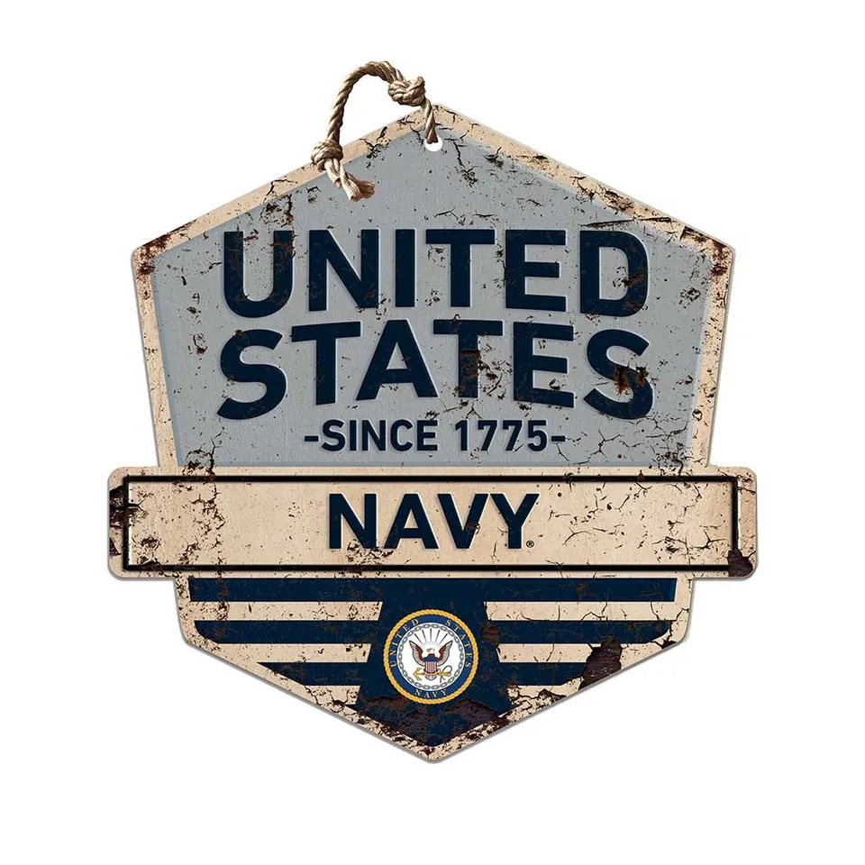 7.62 Design US Navy Logo Cartello Legno 50,8 cm
