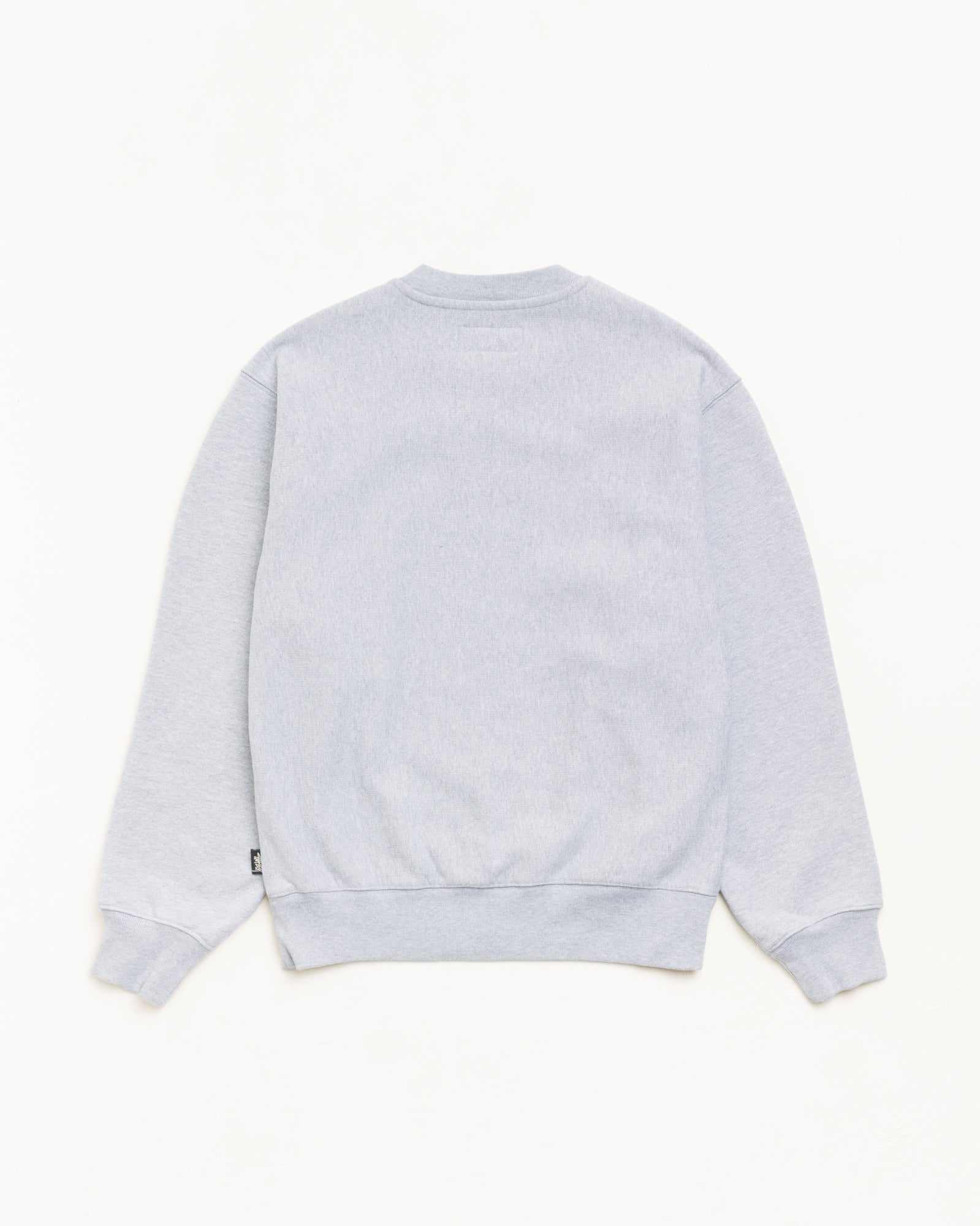 Stussy Fleece Crew felpa grigia cotone 530 gsm
