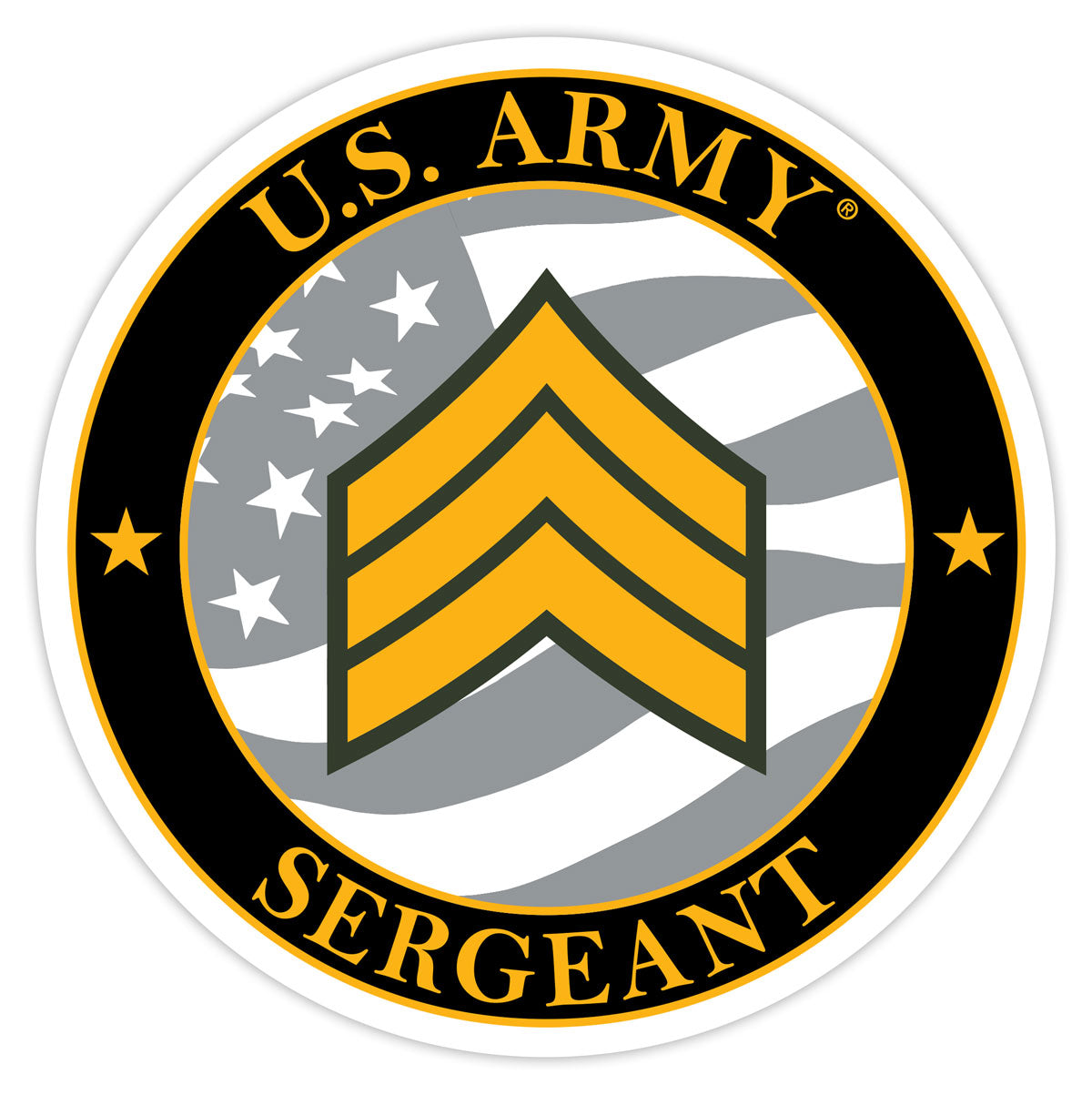 7.62 Design Automotive Products US Army E-5 Sergeant decal auto 3,5" vinile