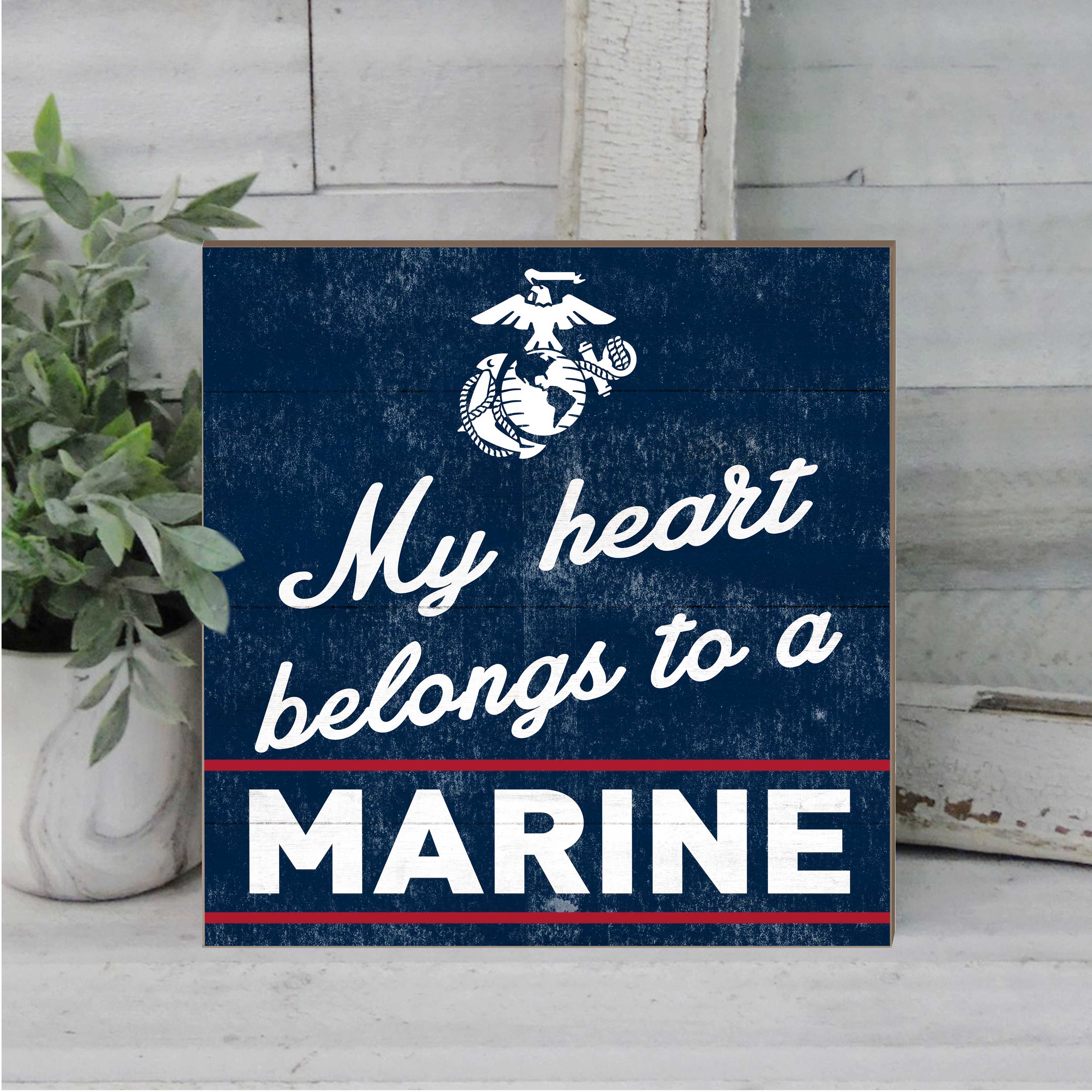 7.62 Design Marines targa legno 10x10 My Heart Belongs