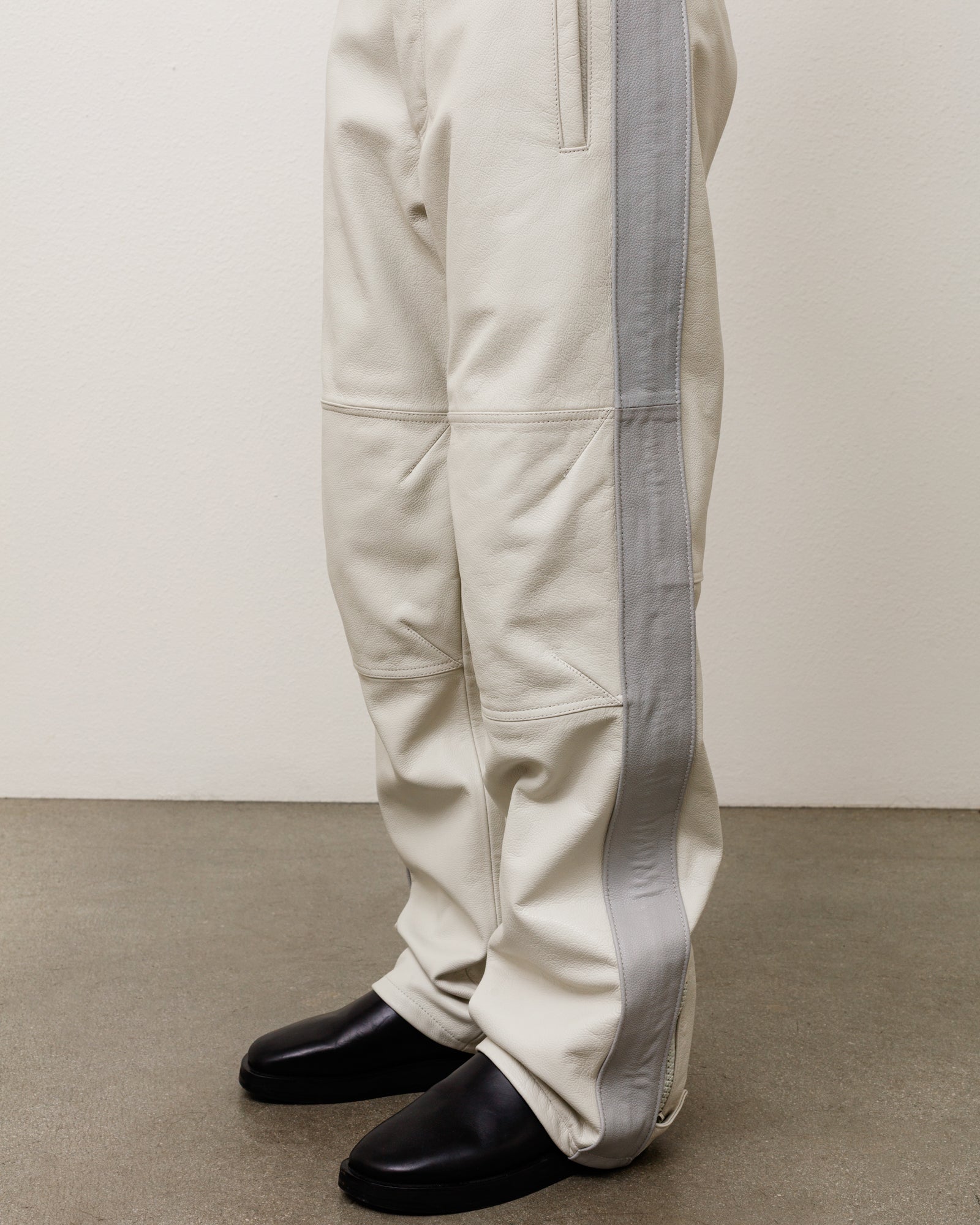 Stussy Pantaloni Moto pelle Bone classic fit zip uomo