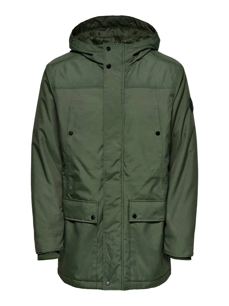 Only & Sons Onspeter Parka Giacca Uomo Tecnica Cappuccio
